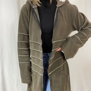 Gypsy Rose Long Fleece Coat w/ Pointed Hood